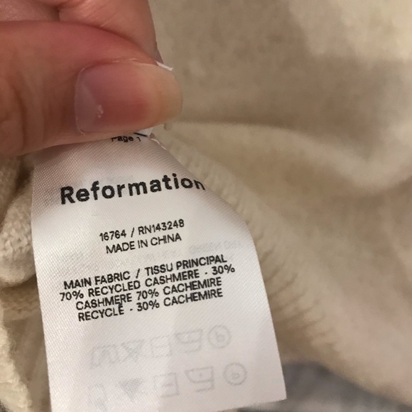 NWT Reformation Jeans Cashmere Crewneck Sweater - Picture 8 of 8